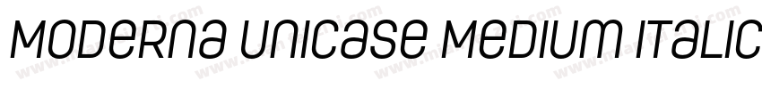 Moderna Unicase Medium Italic字体转换